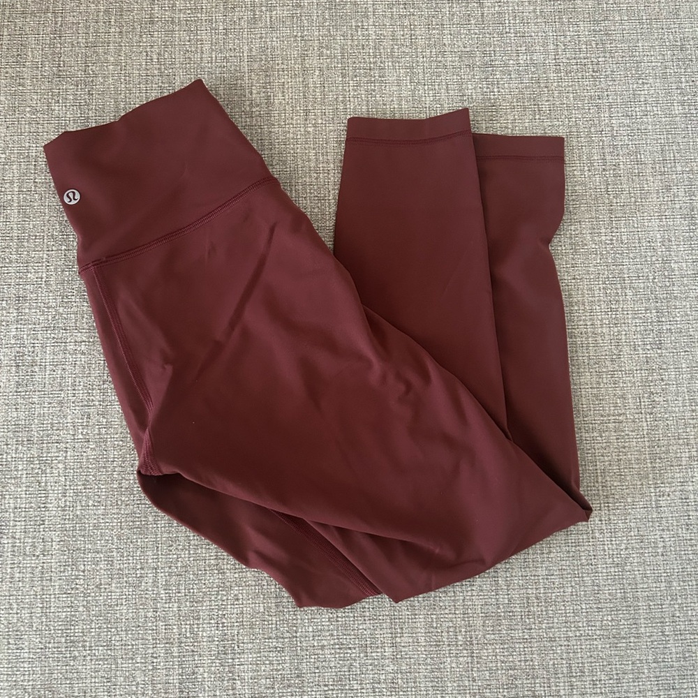 LULULEMON WUNDER TRAIN LEGGINGS 25” | size 6 | red/burnt orange
